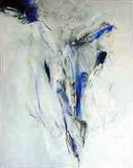 "Untitled" III - 51"x31" - Berlin 2000 - mixed technique on canvas (private collection Katherina Flaig, Berlin) 