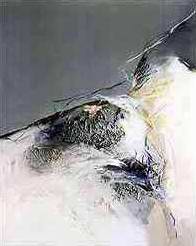 "Untitled" XVI - 35"x28" - Berlin 1998 - mixed technique on canvas (private collection xxxx xxxx, Athen)