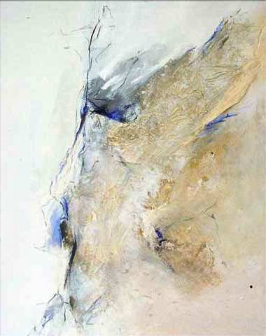 "Untitled" II - 45"x35" - Berlin 2001 - mixed technique on canvas