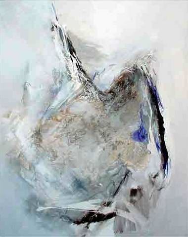 "Untitled" III - 45"x35" - Berlin 2001 - mixed technique on canvas (private collection  Heymel, Berlin)