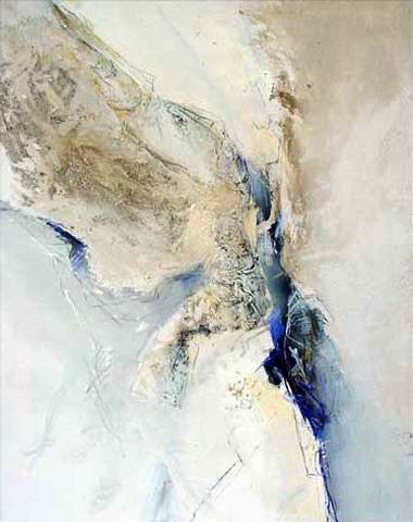 "Untitled" IV - 45"x35" - Berlin 2001 - mixed technique on canvas