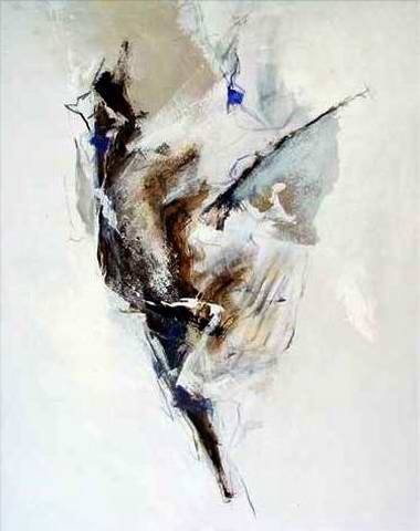 "Untitled" V - 45"x35" - Berlin 2001 - mixed technique on canvas (private collection  Familie Dr. Stefan Theis & Julia Theis, Frankfurt/Main)