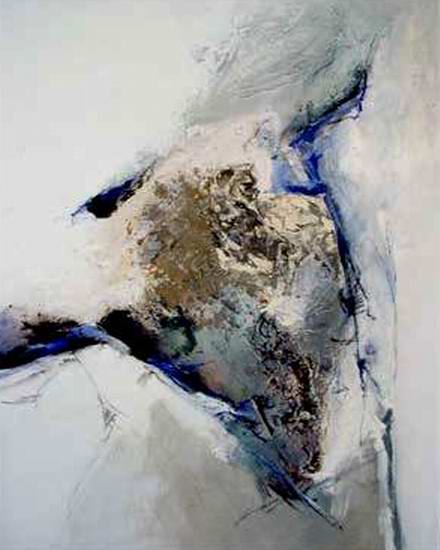 "Untitled" VI - 45"x35" - Berlin 2001 - mixed technique on canvas (private collection  Dr. Klaus Stoffels, Berlin)