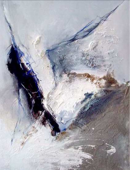 "Untitled" VIII - 45"x35" - Berlin 2001 - mixed technique on canvas (private collection Marlies Flaig, Berlin)