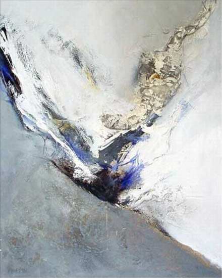 "Untitled" X - 45"x35" - Berlin 2001 - mixed technique on canvas (private collection Claudia Harris, Berlin