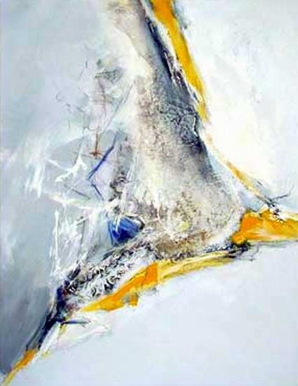 "Untitled" XI - 45"x35" - Berlin 2001 - mixed technique on canvas (private collection Michael M�ller, Potsdam)