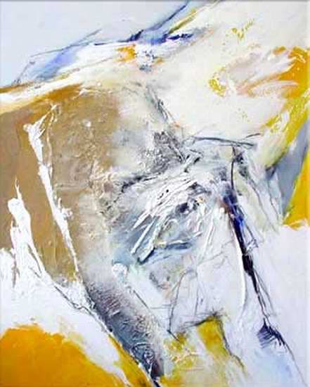 "Untitled" XII - 45"x35" - Berlin 2001 - mixed technique on canvas