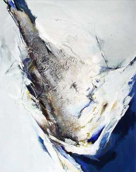 "Untitled" XIV - 45"x35" - Berlin 2001 - mixed technique on canvas