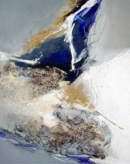 "Untitled" XVI - 45"x35" - Berlin 2001 - mixed technique on canvas