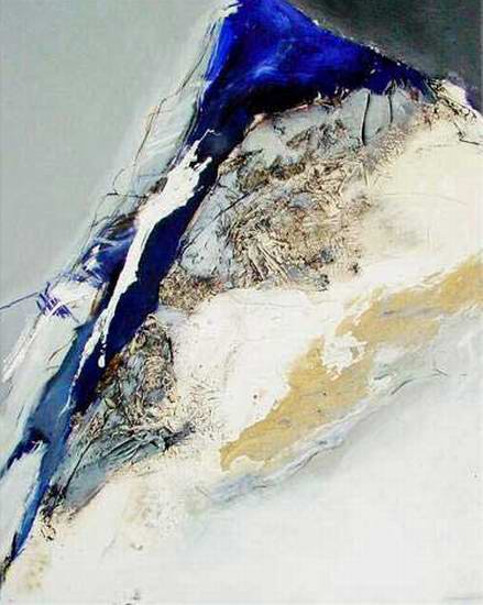 "Untitled" XVII - 45"x35" - Berlin 2001 - mixed technique on canvas