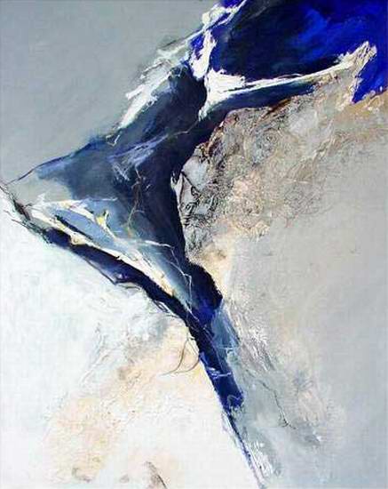 "Untitled" XVIII - 45"x35" - Berlin 2001 - mixed technique on canvas (private collection Katherina Flaig, Berlin)