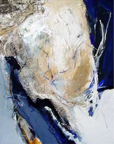 "Untitled" XIX - 45"x35" - Berlin 2001 - mixed technique on canvas