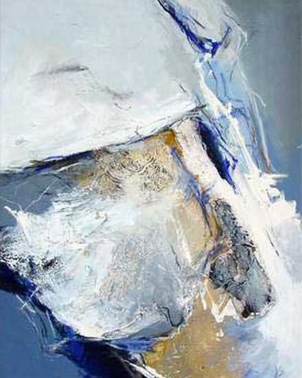 "Untitled" XX - 45"x35" - Berlin 2001 - mixed technique on canvas