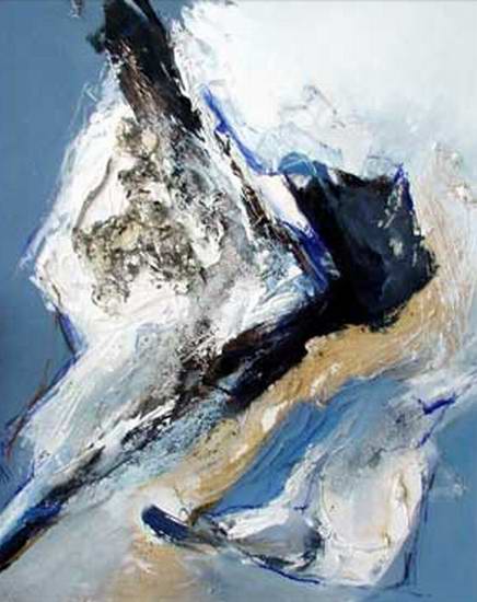 "Untitled" XXIV - 45"x35" - Berlin 2001 - mixed technique on canvas