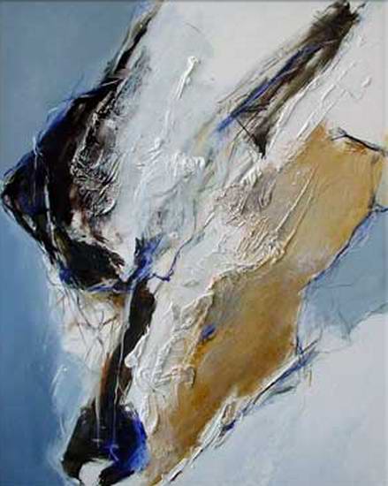 "Ohne Titel" XXV, 2001, 115x90 cm, Mischtechnik auf Leinwand