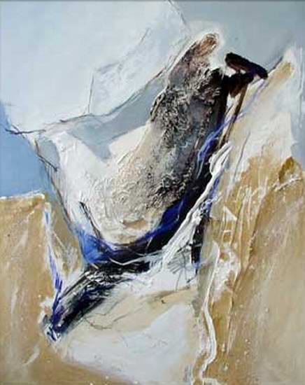 "Untitled" XXVIII - 45"x35" - Berlin 2001 - mixed technique on canvas (private collection Dr. Hagemann, Berlin)