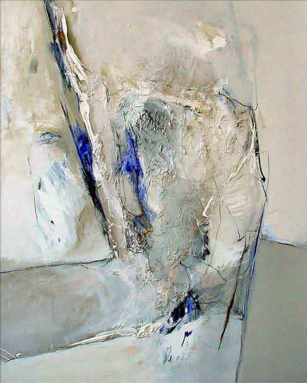 "Ohne Titel" VII, 2002, 150x120 cm, Mischtechnik auf Leinwand (Sammlung HNO, STIMME, SPRACHE & GEH�R, Berlin)