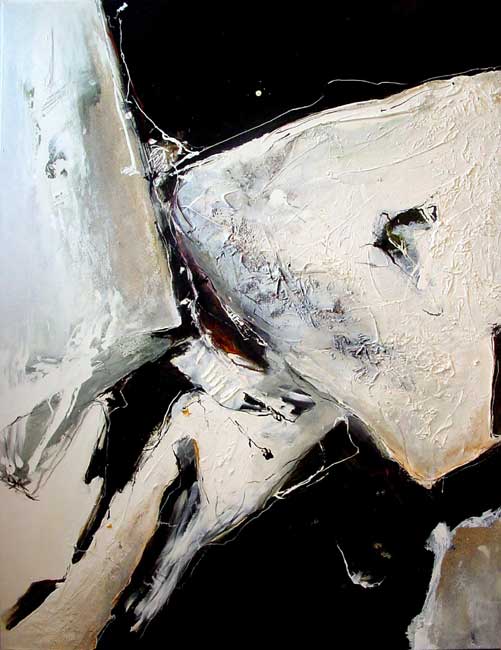 "Ohne Titel" II  - 100x130 cm - Berlin 2004 - Mischtechnik auf Leinwand