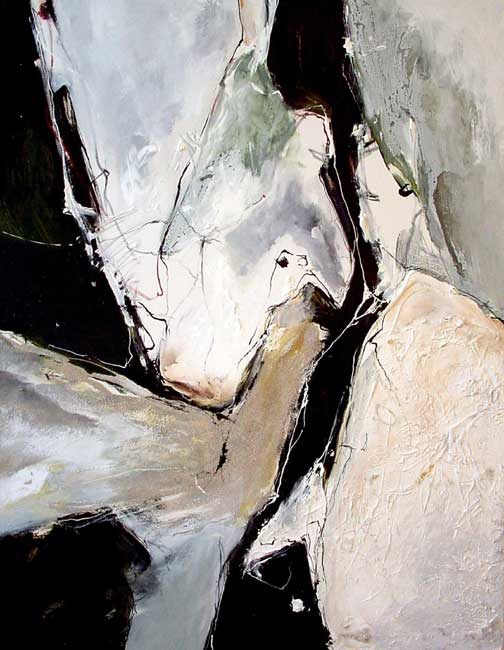 "Ohne Titel" III  - 130x100 cm - Berlin 2004 - Mischtechnik auf Leinwand