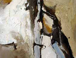 "Untitled" XXI - 70x90 cm - Berlin 2004 - mixed technique on canvas