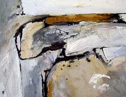 "Untitled" XXIV - 70x90 cm - Berlin 2004 - mixed technique on canvas