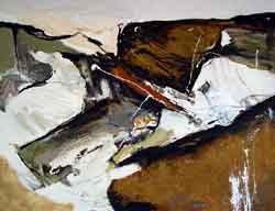 "Ohne Titel" XXVI  - 70x90 cm - Berlin 2004 - Mischtechnik auf Leinwand