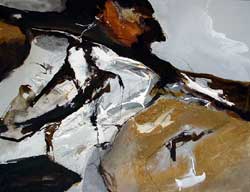 "Ohne Titel" XXVII  - 70x90 cm - Berlin 2004 - Mischtechnik auf Leinwand