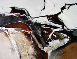 "Ohne Titel" XXVIII  - 70x90 cm - Berlin 2004 - Mischtechnik auf Leinwand