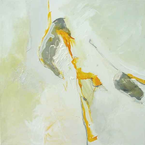 "Untitled" I - 80x80 cm - Berlin 2005 - encauistic, mixed technique on canvas