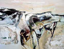 "Ohne Titel" VI  - 100x130 cm - Berlin 2005 - Mischtechnik auf Leinwand