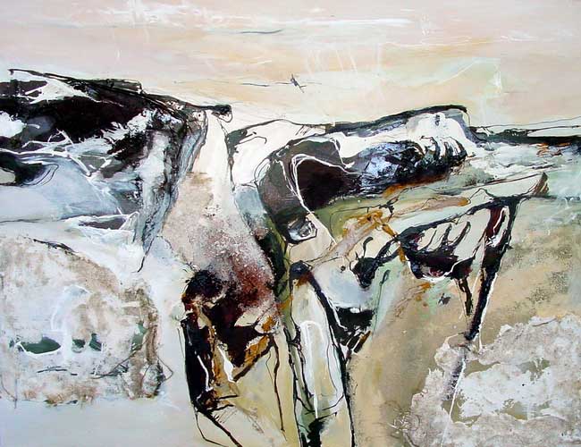 "Untitled" VI - 100x130 cm - Berlin 2005 - mixed technique on canvas