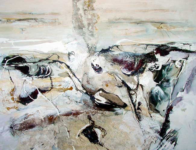 "Untitled" VIII - 100x130 cm - Berlin 2005 - mixed technique on canvas