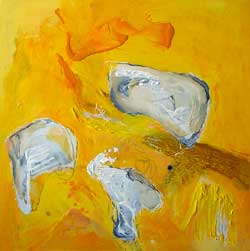 "Ohne Titel" IX  - 80x80 cm - Berlin 2005 - Encaustic, Mischtechnik auf Leinwand