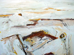 "Untitled" I - 100x130 cm - Berlin 2005 - mixed technique on canvas