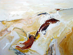 "Untitled" III - 100x130 cm - Berlin 2005 - mixed technique on canvas