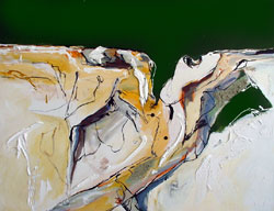 "Untitled" XIII - 80x100 cm - Berlin 2005 - mixed technique on canvas